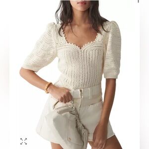 Ba&sh kamil puff knit top